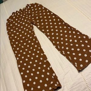 Palazzo polka dot pants